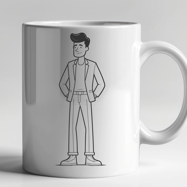Male Silhouette in Neutral Pose A vector illustration of a man in a neutral pose.