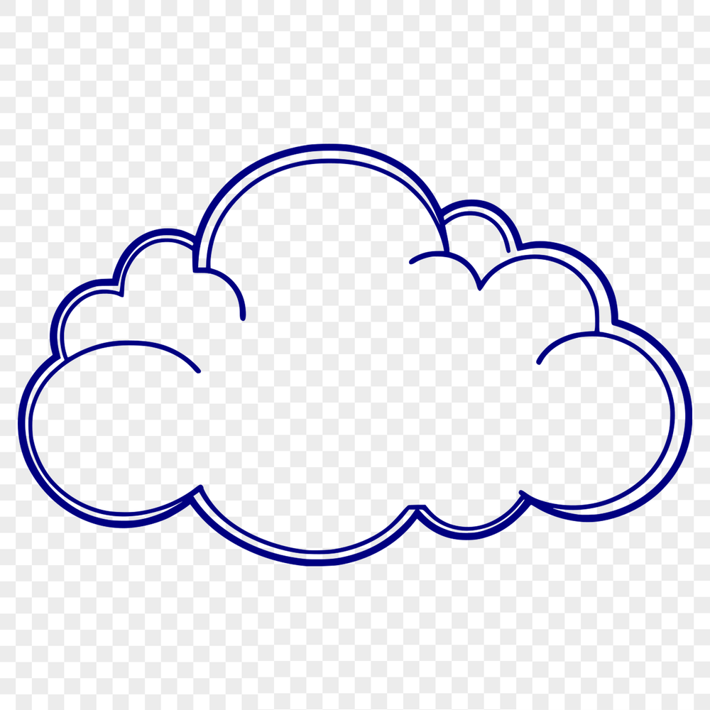 Fluffy Cloud Illustration Art An abstract design element featuring a fluffy white cloud with soft, puffy texture.