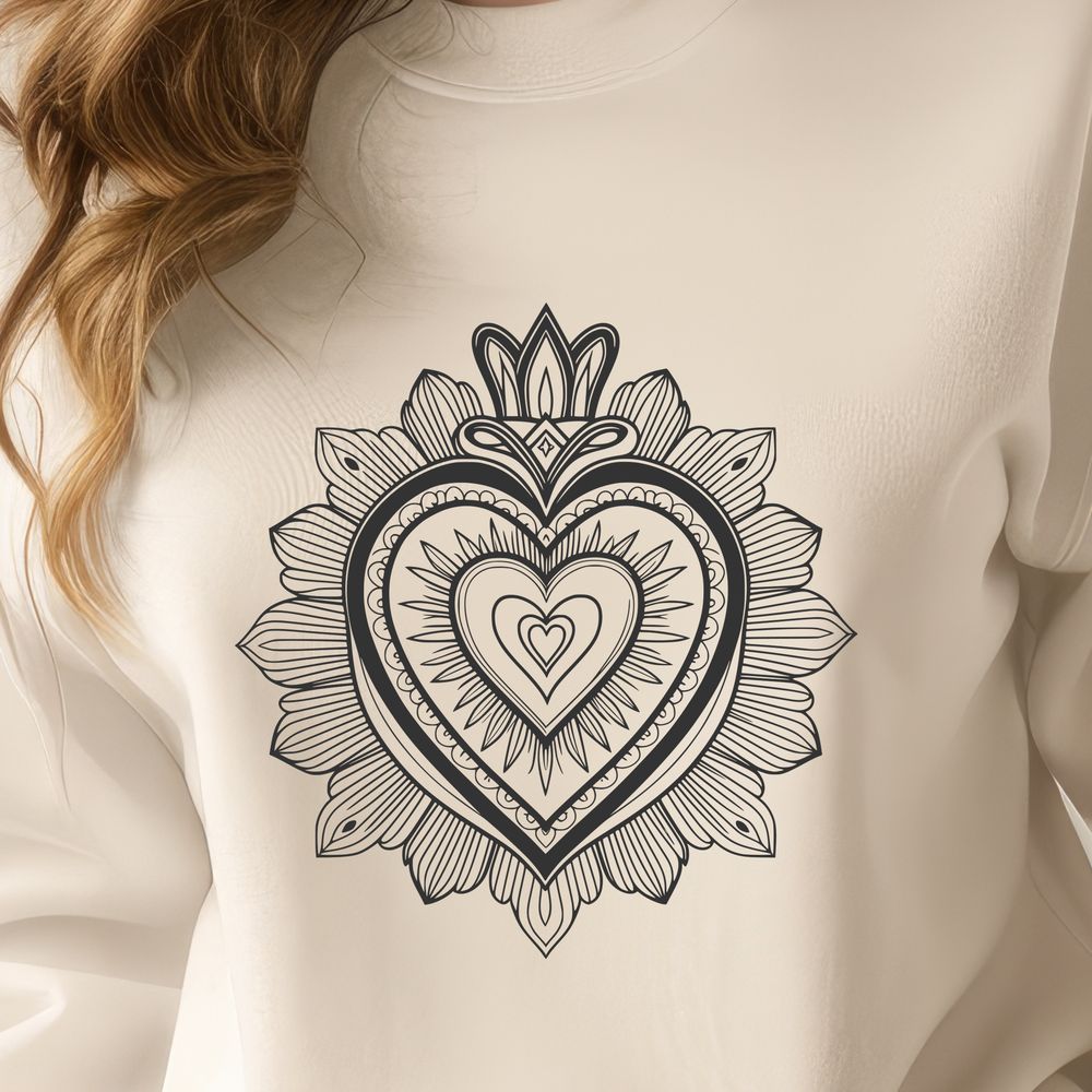 Beautiful Religious Symbol Graphic Sacred Heart symbol design created as a scalable SVG image.