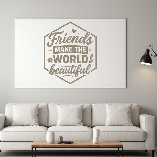A quote about the value of true friends in a clean, modern font.