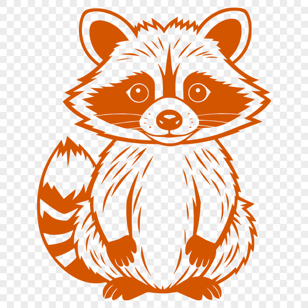 Whimsical Woodland Creature Vector Art A detailed vector illustration of a raccoon, suitable for commercial and personal use in various design applications.