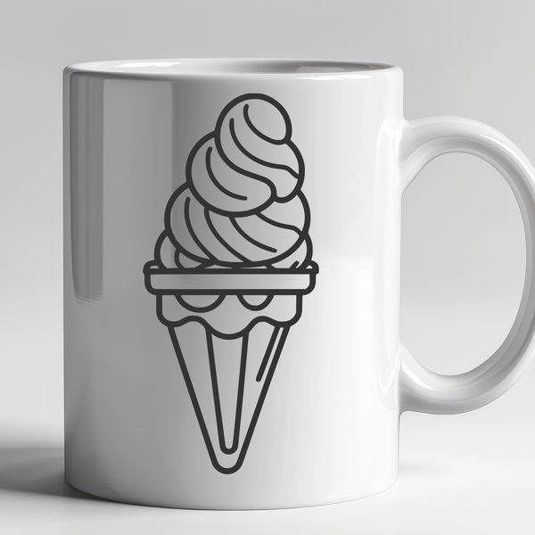 Beautiful Ice Cream Clip Art A digital illustration of a colorful ice cream with scoops and toppings.