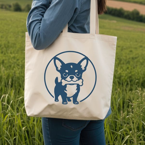 Illustration of a small domestic dog breed, a Chihuahua, created as a digital vector graphic.