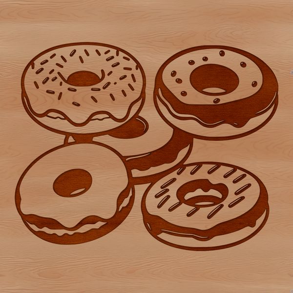 Vector Art Sweet Treat A colorful illustration of a donut, designed as vector art.