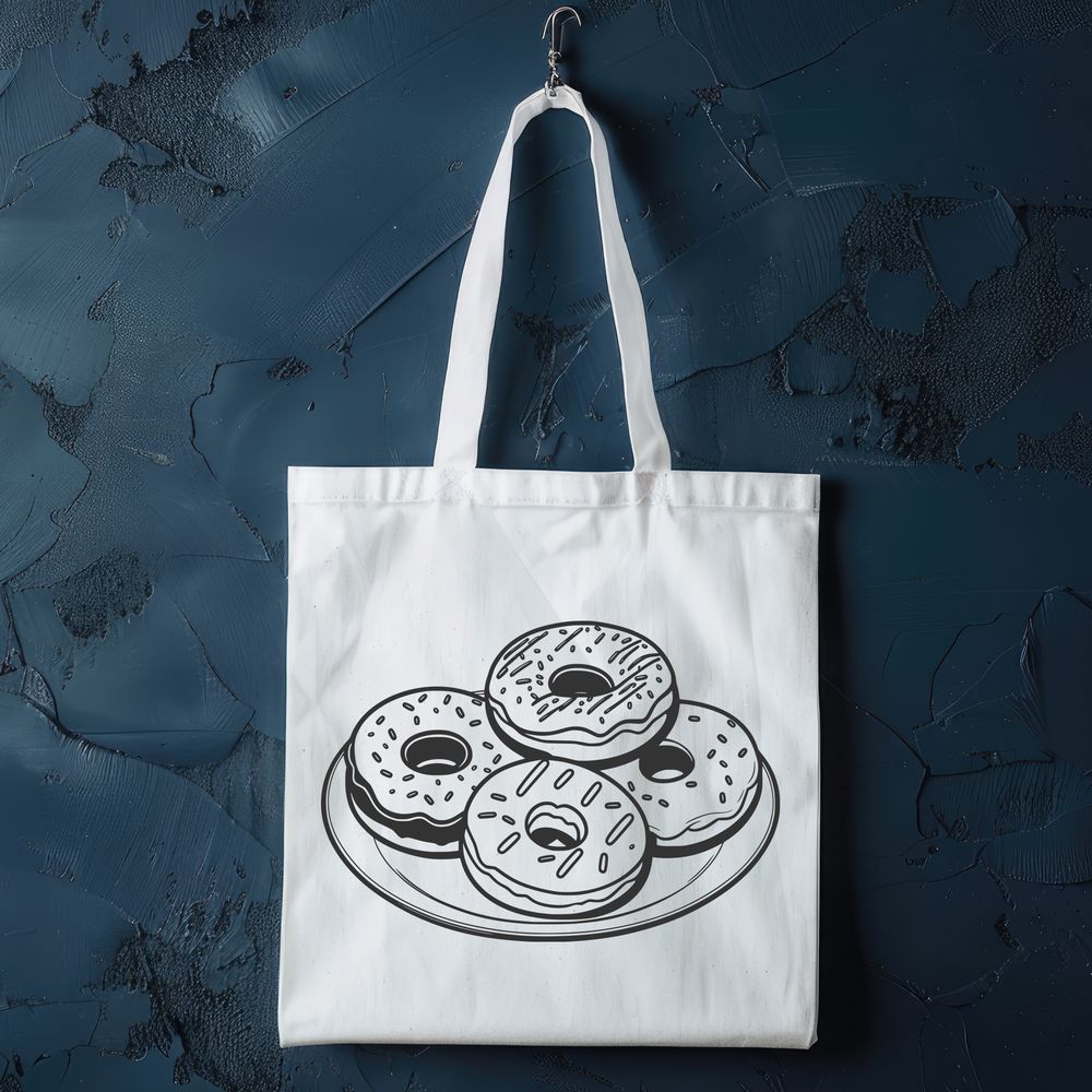 Glazed Donut Artwork A colorful illustration of a classic donut with glaze topping.