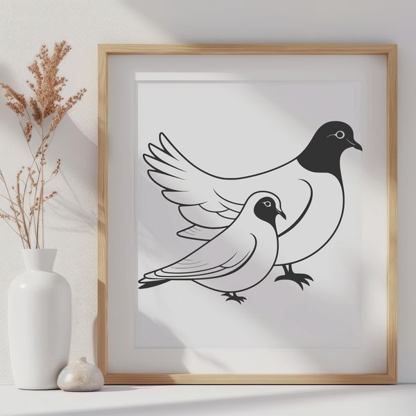 A high-quality illustration of a dove in vector format.