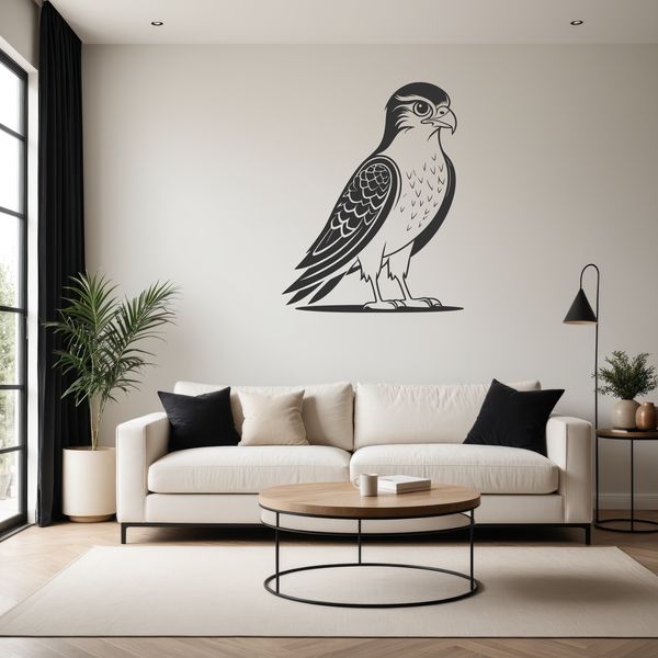 Free Falcon SVG Download for Cricut and Laser Cutters Vector illustration of a falcon in flight.