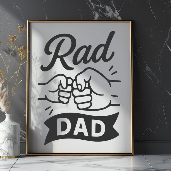 Celebrate Fatherhood with a Funny Quote Illustrated quote about fatherhood, ideal for Fathers Day decorations or gifts.