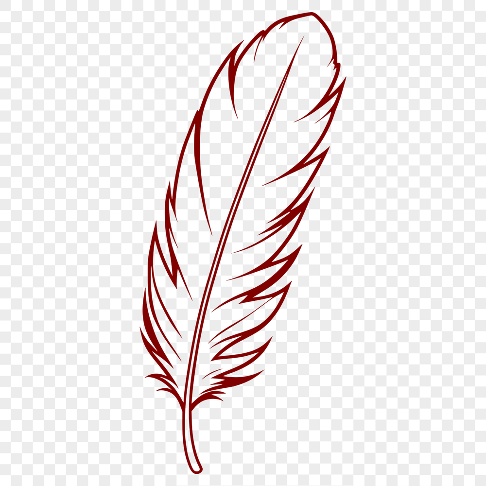 Vector Feather Design in Various Styles A detailed vector illustration of a feather in various styles suitable for cutting machines and digital art.
