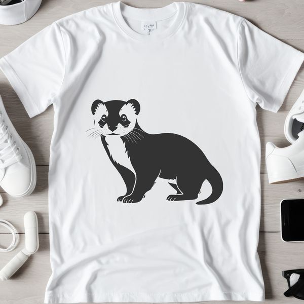 Cute Ferret Design SVG File Ferret silhouette in vector format