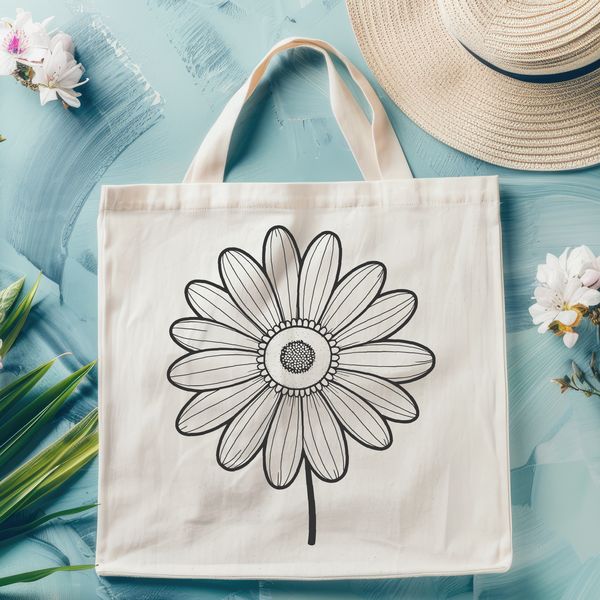 Free SVG Clip Art of a Daisy Flower A simple illustration of a daisy flower with white petals and yellow center, created as a vector graphic.