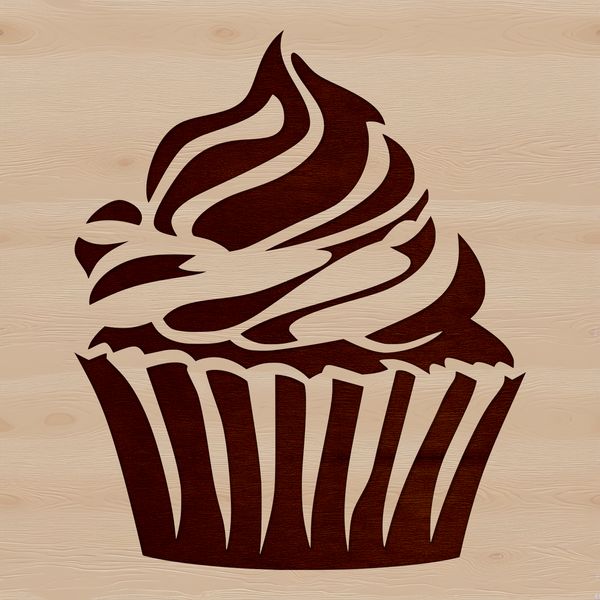 Free Stencil Clip Art Donut A stylized illustration of a donut, suitable for digital designs and crafts.
