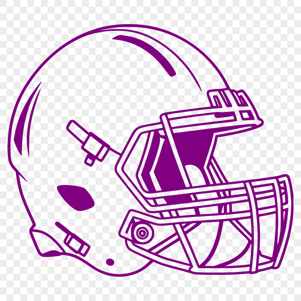 An illustration of an American football with details including the laces and padding.