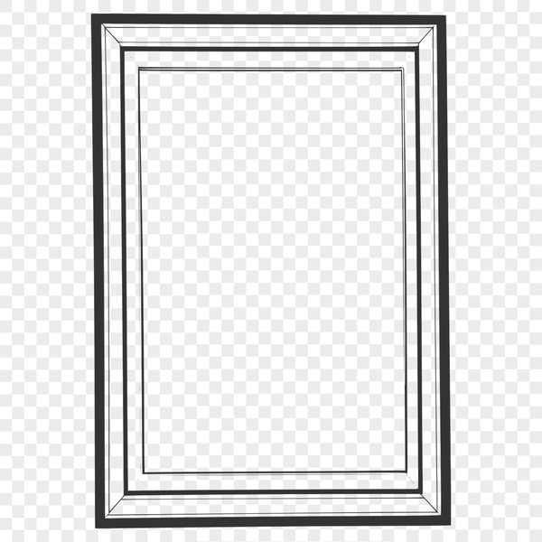Decorative Frame Graphics A graphical representation of a standard picture frame with decorative elements.
