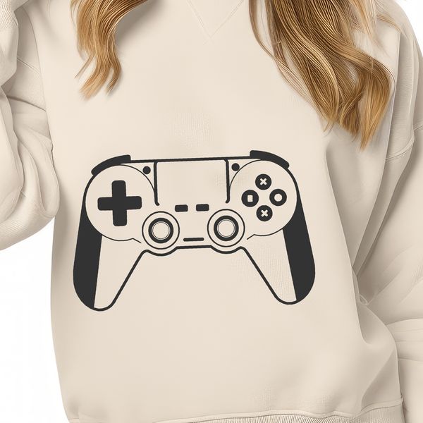 Modern Gamepad Vector Graphics Illustration An electronic gaming device with controls and handles.