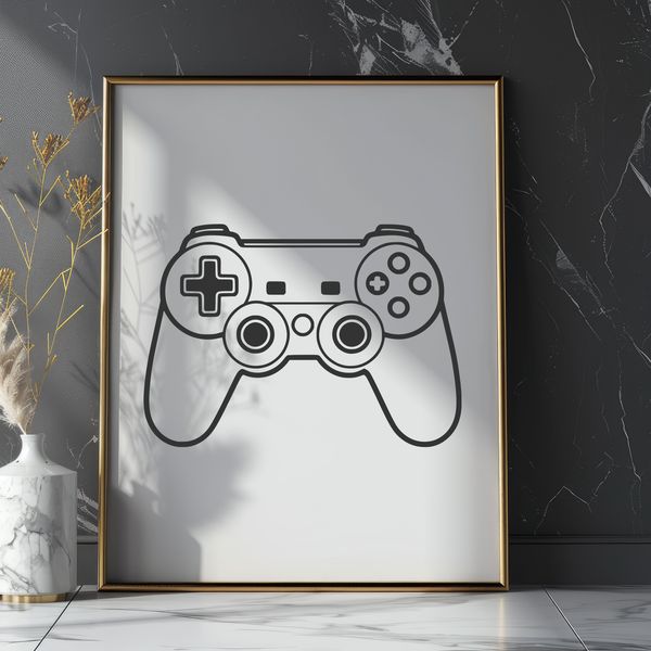 Game Controller Design with Joysticks and Buttons Digital game controller design with buttons and joysticks in vector format