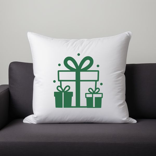 A minimalist illustrated gift box with a ribbon tied around it, ready to hold a special present.