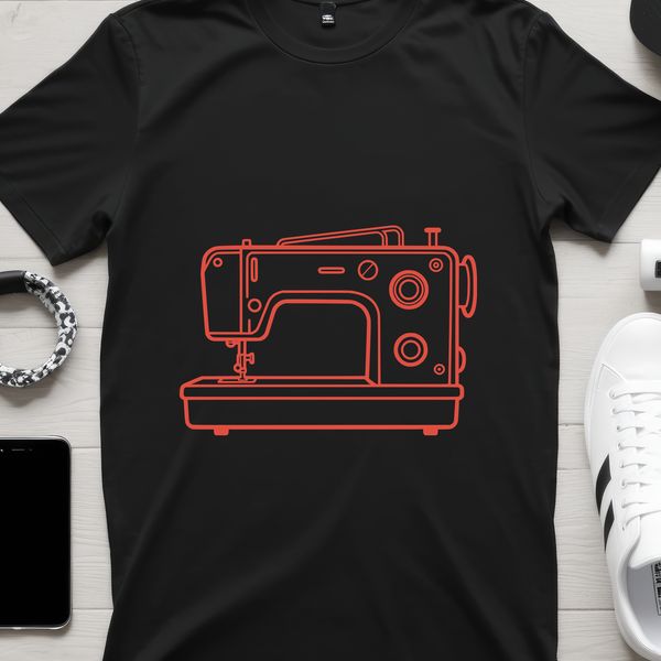 Sewing Machine Illustration SVG Vector Art Illustration of a sewing machine with parts and details, suitable for vector art projects.