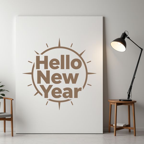 A set of inspirational quotes and designs celebrating the start of a new year in a vector format.