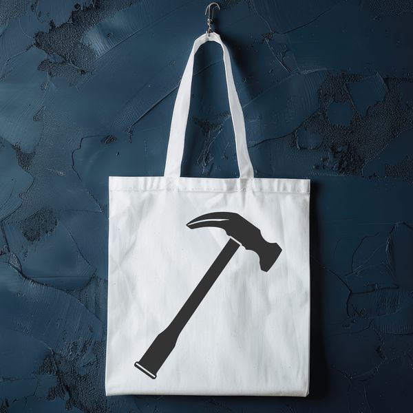 A hand tool icon representing a hammer, suitable for vector design projects.