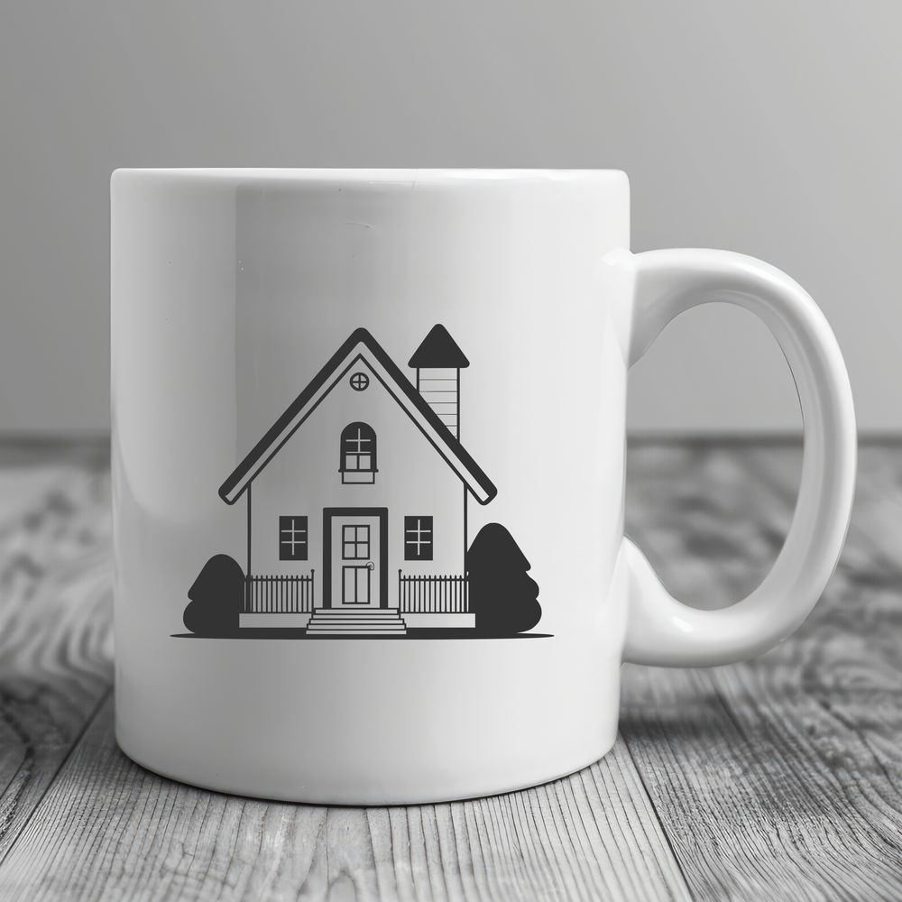 Beautiful Building Clip Art Simple house illustration in vector format, suitable for digital design projects.