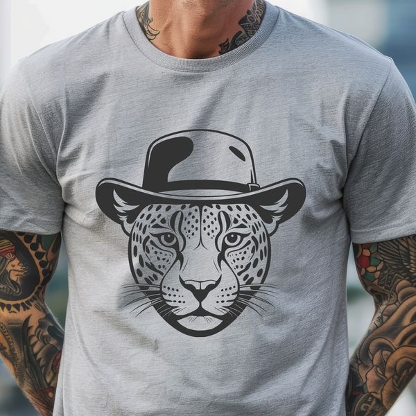 Wildlife Illustration - Jaguar Design A sleek big cat with spots, illustrated in vector format.