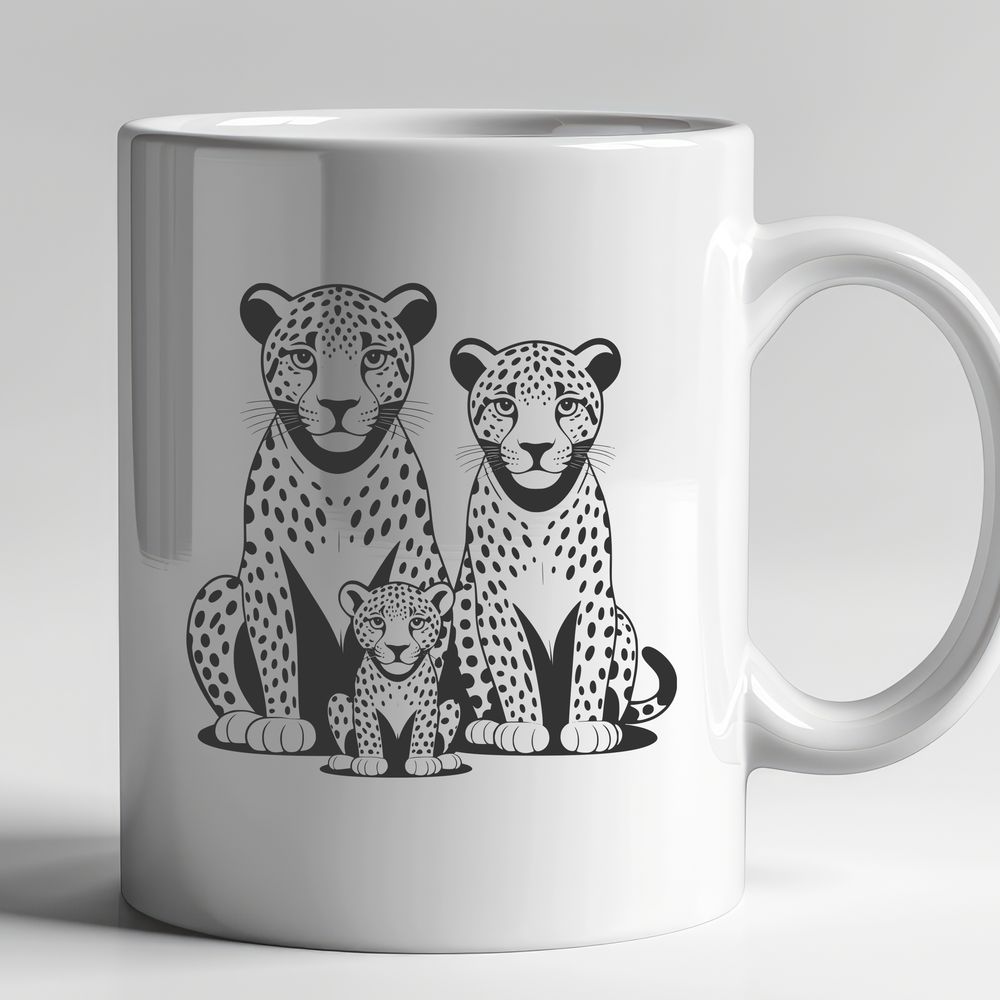 Colorful Jaguar Design Element Large feline predator from the New World tropics, depicted as a vector graphic.