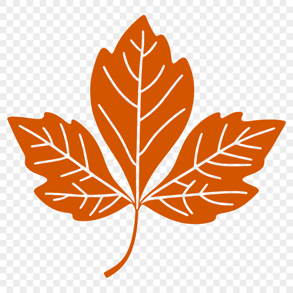A single green leaf with a smooth outline, ideal for digital design and cutting projects.
