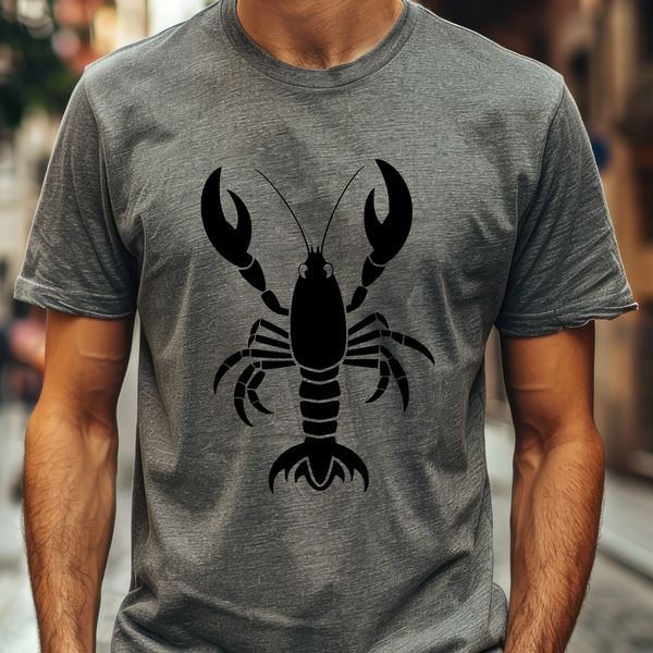 Decorative Crustacean Design A detailed illustration of a marine crustacean with multiple limbs.