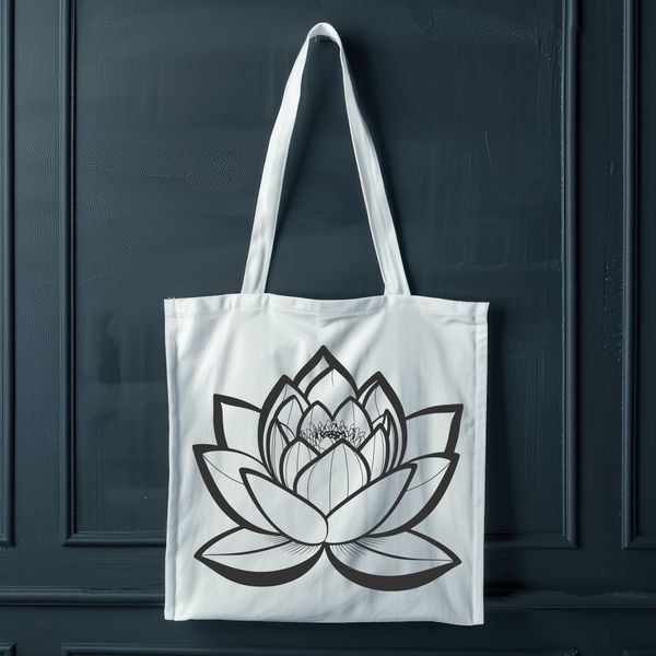 Buddhist Iconography Lotus Symbol An elegant digital rendering of a Buddhist symbol, the lotus plant.