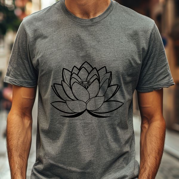 Eastern Flower Symbolism Illustration A stylized illustration of the lotus flower, a symbol often associated with Eastern spirituality and philosophy.
