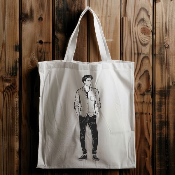 Clean Line Art of a Man A simple SVG illustration of a male figure with clean lines and minimal details.