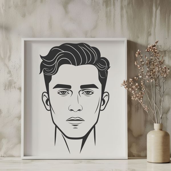 Man Illustration Vector Graphic A high-quality SVG image of a man designed for versatile design applications.
