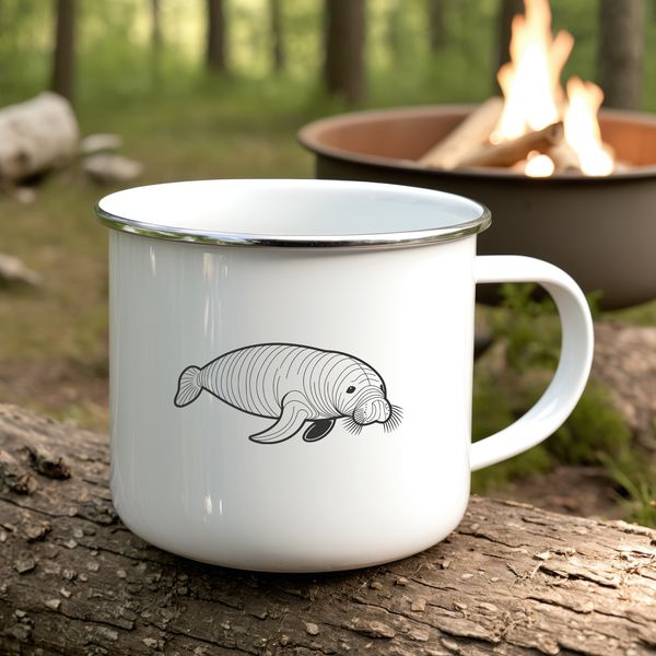 Free Manatee Vector Art for Cutting Machines Free downloadable vector art of a sea creature, a manatee, ideal for cutting machines like Cricut or laser engraving tools.