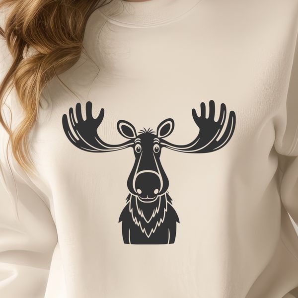 Free Vector Wildlife Graphic A moose in a natural environment.