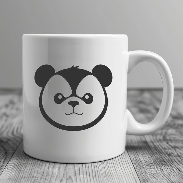 Free Panda SVG Clip Art Vector illustration of a wild panda in its natural habitat.