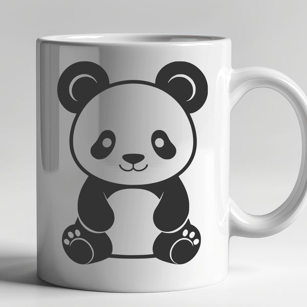 Free Vector Artwork of a Panda Bear An illustration of a wild animal, a panda, created as a vector design.