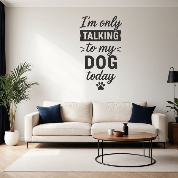 Funny Pet Sayings Illustration A colorful illustration featuring a humorous quote about pets, designed as vector art.