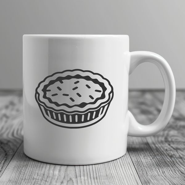 Delicious Digital Pie Illustration A digital illustration of a pie, suitable for vector design and commercial or personal use in various formats.