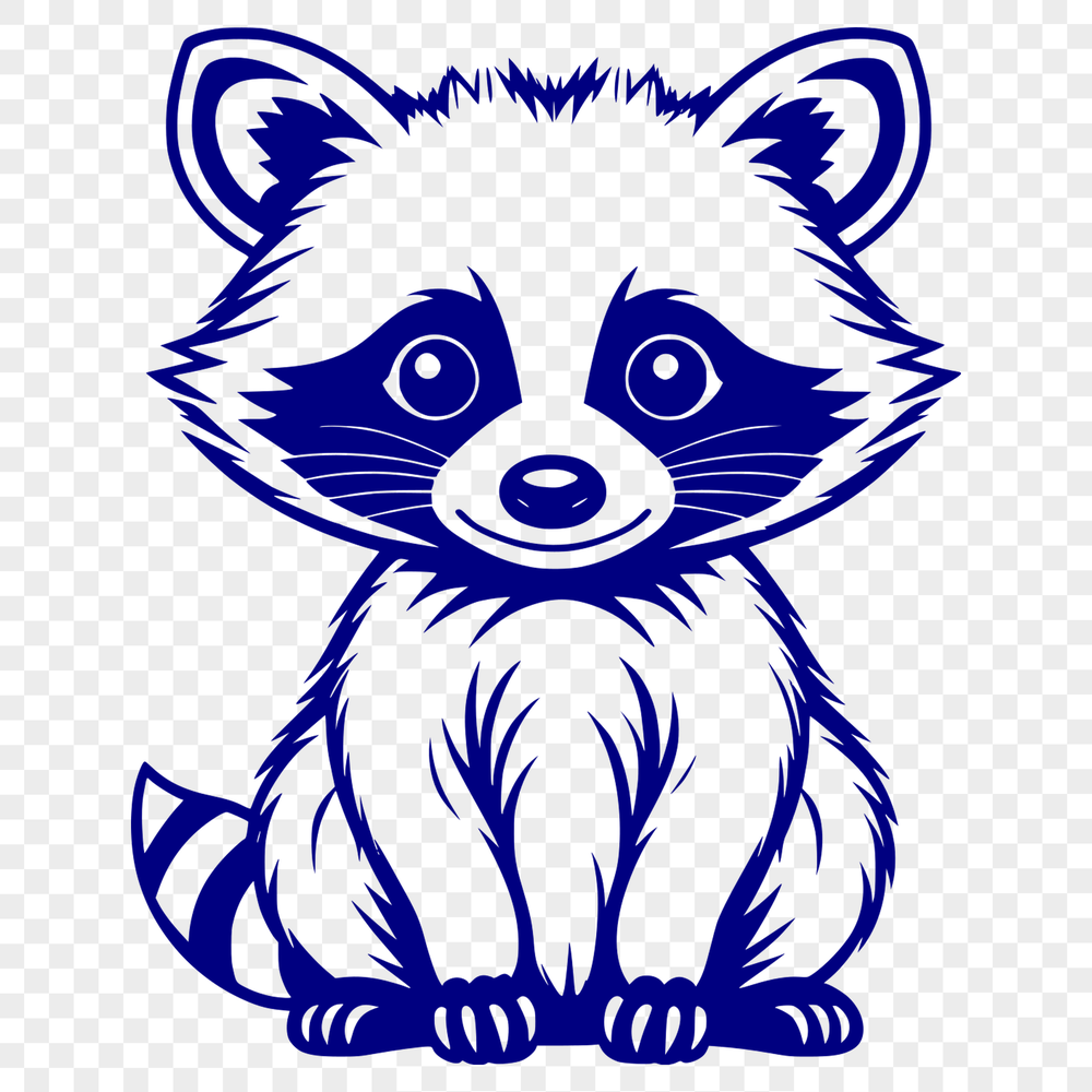 A digital illustration of a raccoon, suitable for use in vector graphics software.