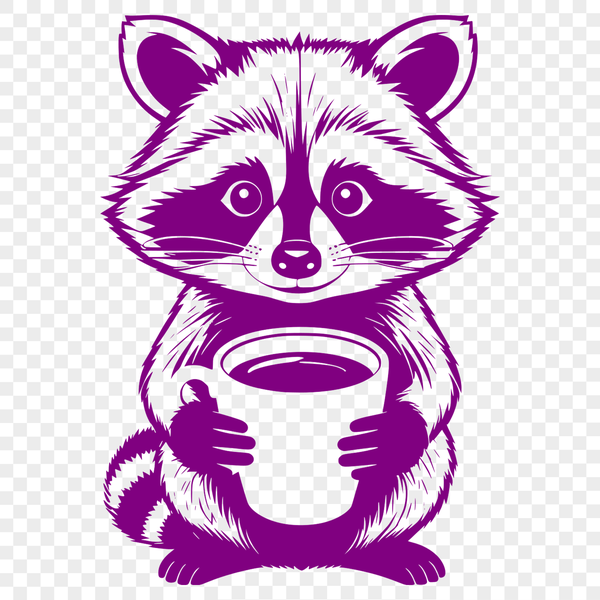 Realistic Raccoon Illustration SVG illustration of a raccoon in a realistic design style.