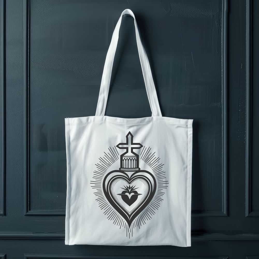 Simple Sacred Heart Illustration Vector illustration of the Sacred Heart symbol in a simple design.