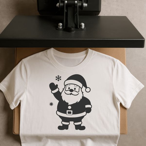 SVG illustration of Santa Claus in traditional Christmas attire.