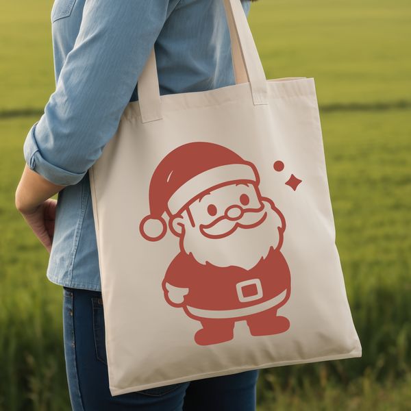 An SVG icon featuring the silhouette of Santa Claus in festive holiday wear.