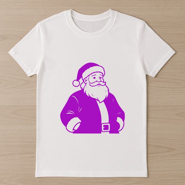 SVG graphic of Father Christmas in a classic winter pose.