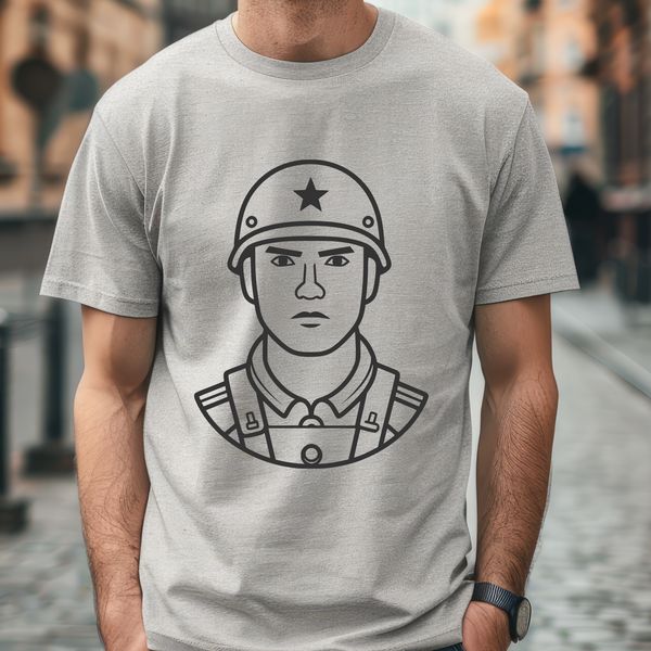 Military Clip Art An illustration of a man in military attire, suitable for use as vector clip art.