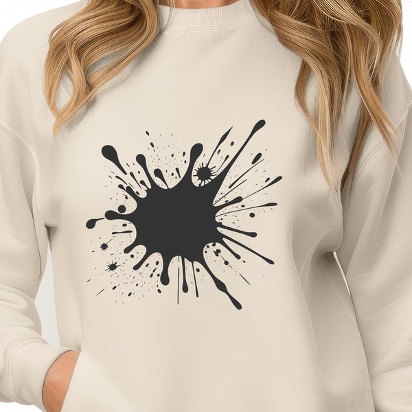 Vibrant Splash Shape SVG A colorful splat shape made up of rounded blobs of gooey slime.