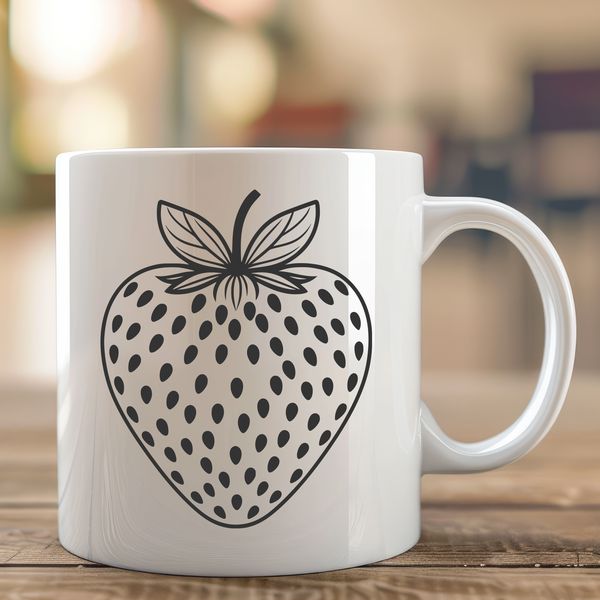 Strawberry Fruit Vector Graphic A digital illustration of a strawberry fruit.