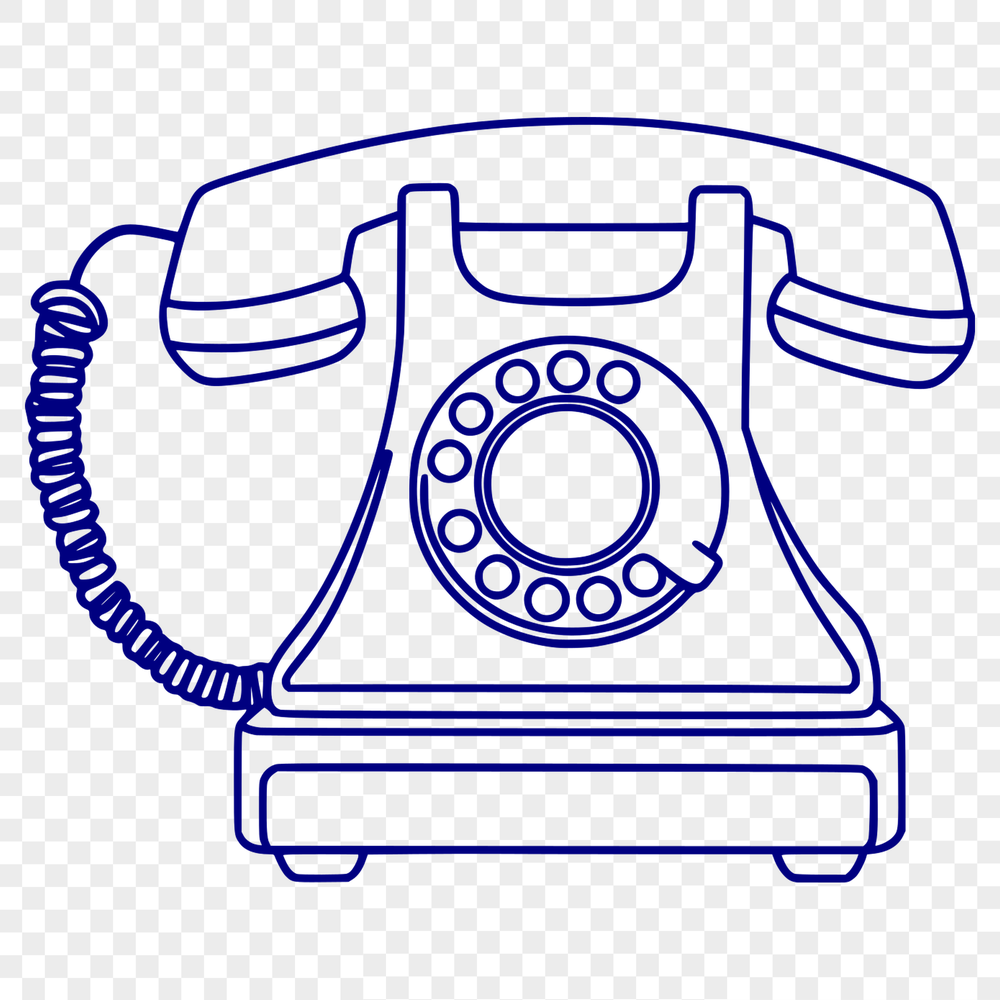 Minimalist Phone Design SVG A minimalist illustration of a telephone with clean lines and simple design.