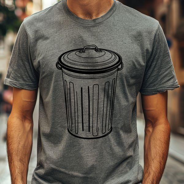 Beautiful Clip Art Bin Design A vector illustration of a standard trash can with a lid, suitable for digital design projects.